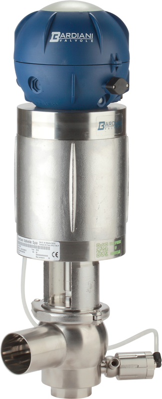 Bardiani BZAW3 – hygienický dvojsedlový ventil pro úplné oddělení médií
