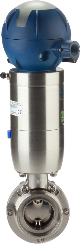 Bardiani ZVF – pneumatický motýlkový ventil s hygienickým designem